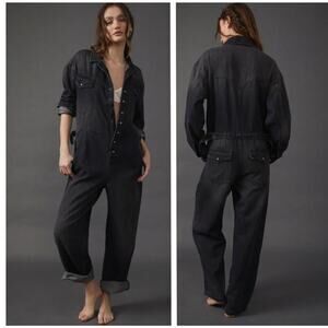 Free People Townes Denim Jumpsuit
